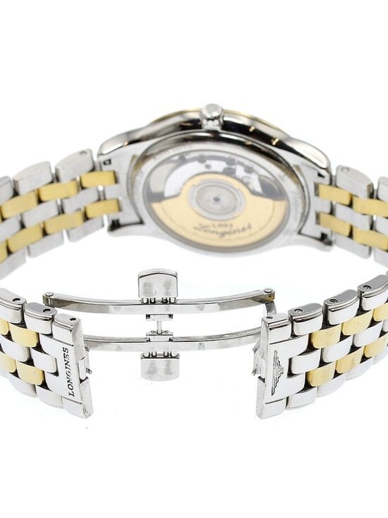 LONGINES Flagship L4.774.3 Date 12P diamond gold Dial Automatic Men\'s_914329